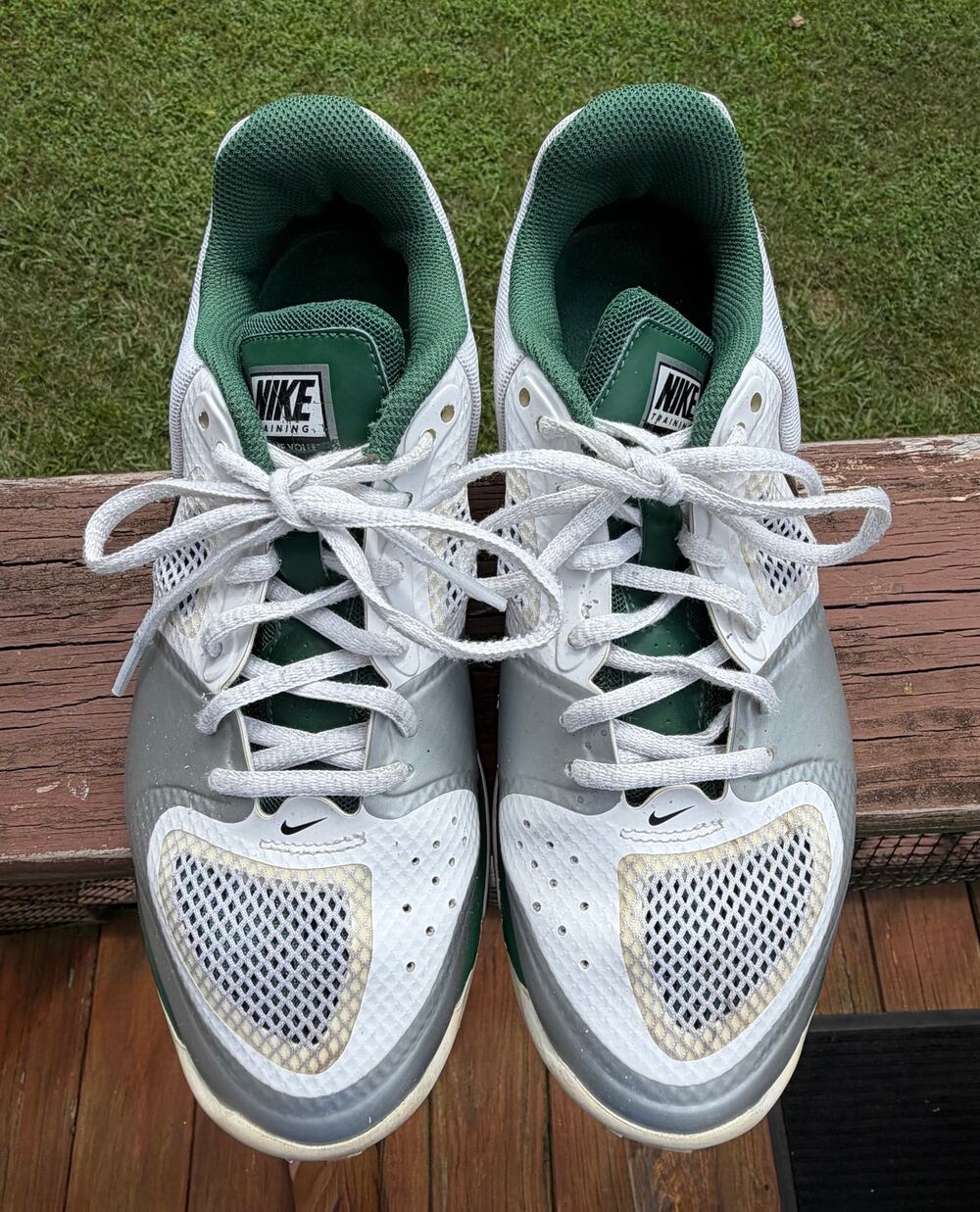 Women's Nike Air Max Extreme Volley Sneakers, White, Silver, Green - Size 9